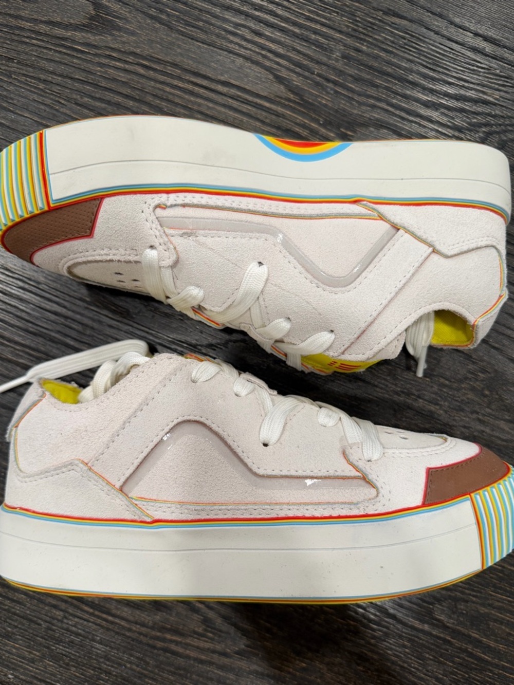 MSCHF Gobstomper Jimmy Fallon Edition Off White Red Yellow Blue Men's Size 6
